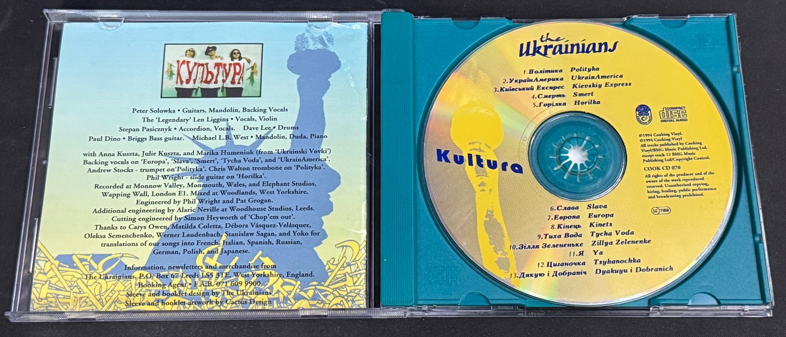 The Ukrainians Kultura CD 1994 Cooking Vinyl UK Folk Punk Eastern Europe