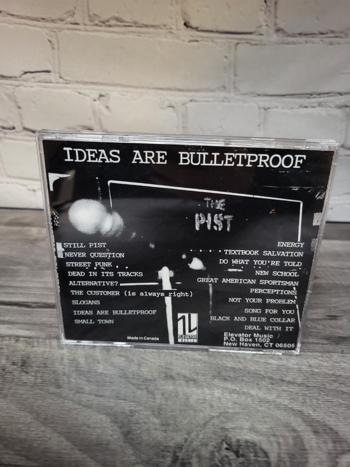 Elevator Music The Pist Ideas Are Bulletproof CD 1995 Hardcore Punk 1st Press