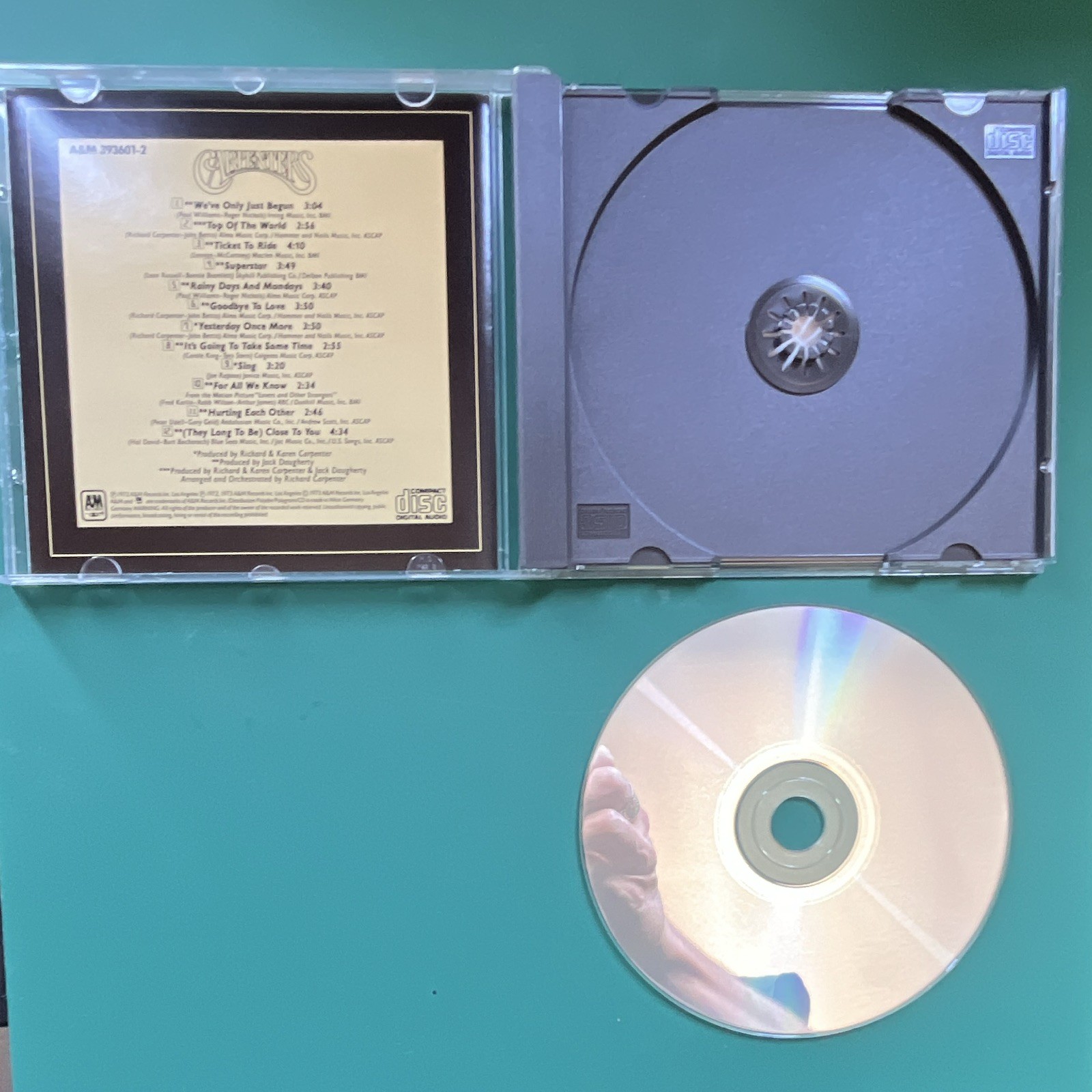 Carpenters – The Singles 1969-1973 (CD, 1973, Pop, A&M, 393601-2)