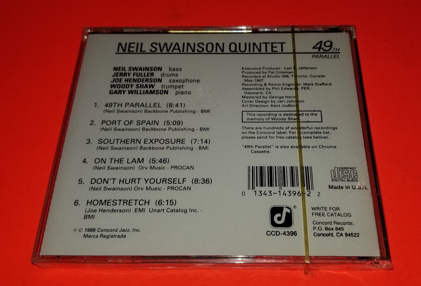 Neil Swainson Quintet – 49th Parallel 1989 CD Rare Jazz Still Sealed