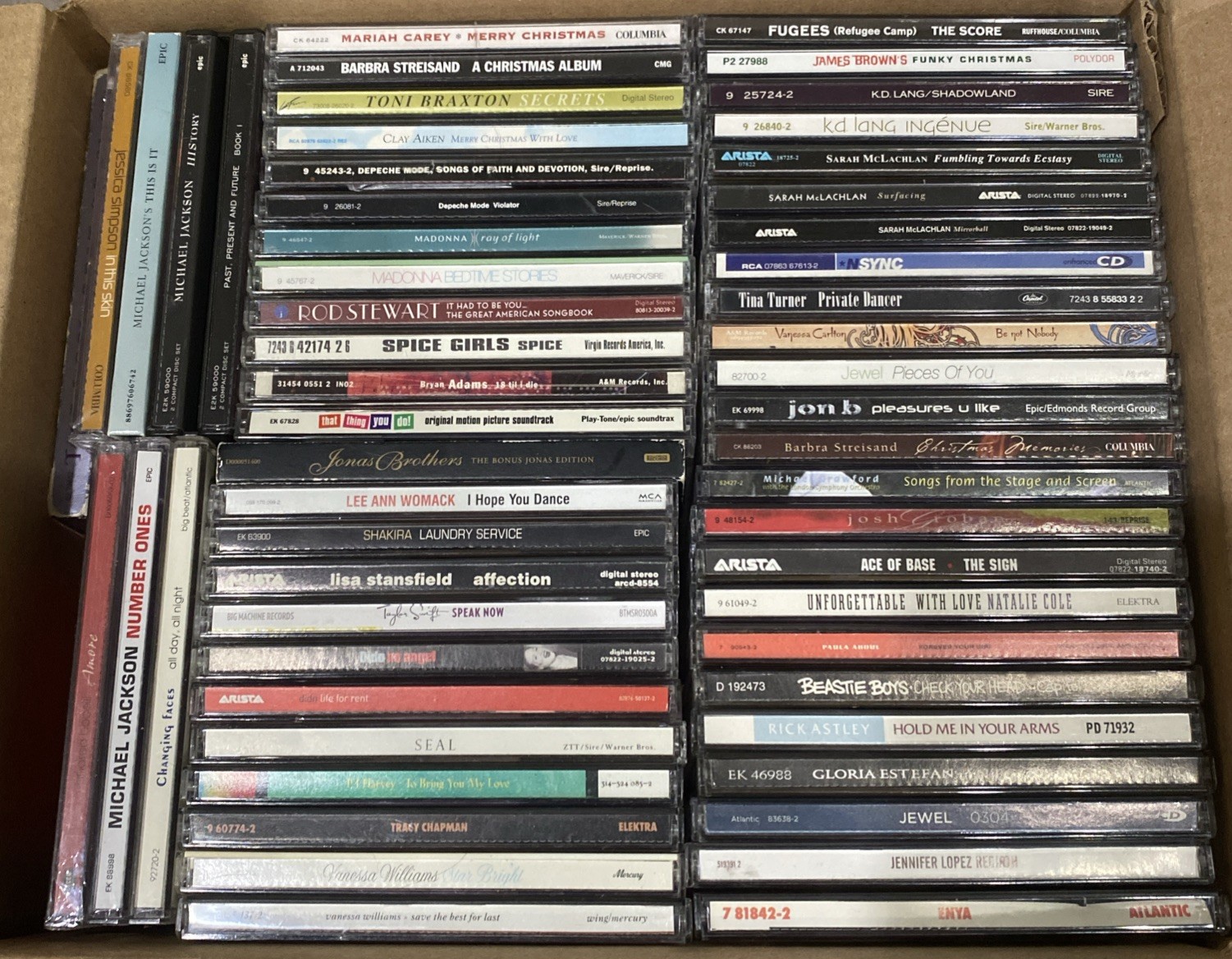 Lot of 55 Music CDs 80s 90s Madonna, Jewel, Michael Jackson, Seal, Shakira, Dido