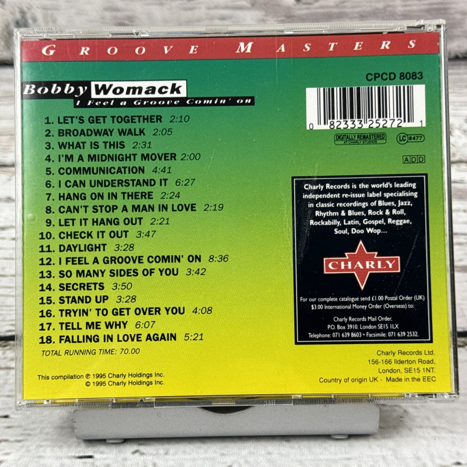 Bobby Womack – I Feel A Groove Comin’ On [CD, 1995] Charly Records