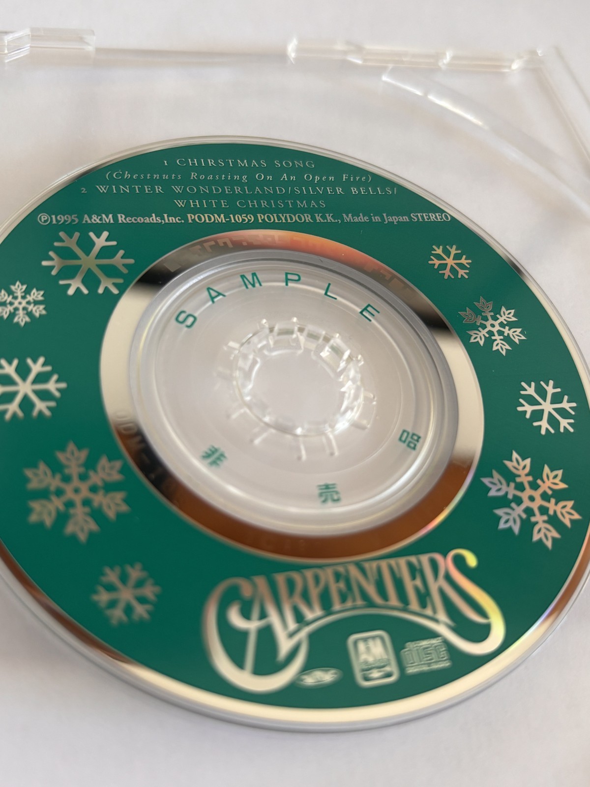 Carpenters Japanese CHRISTMAS SONG PROMOTIONAL CD PODM 1059