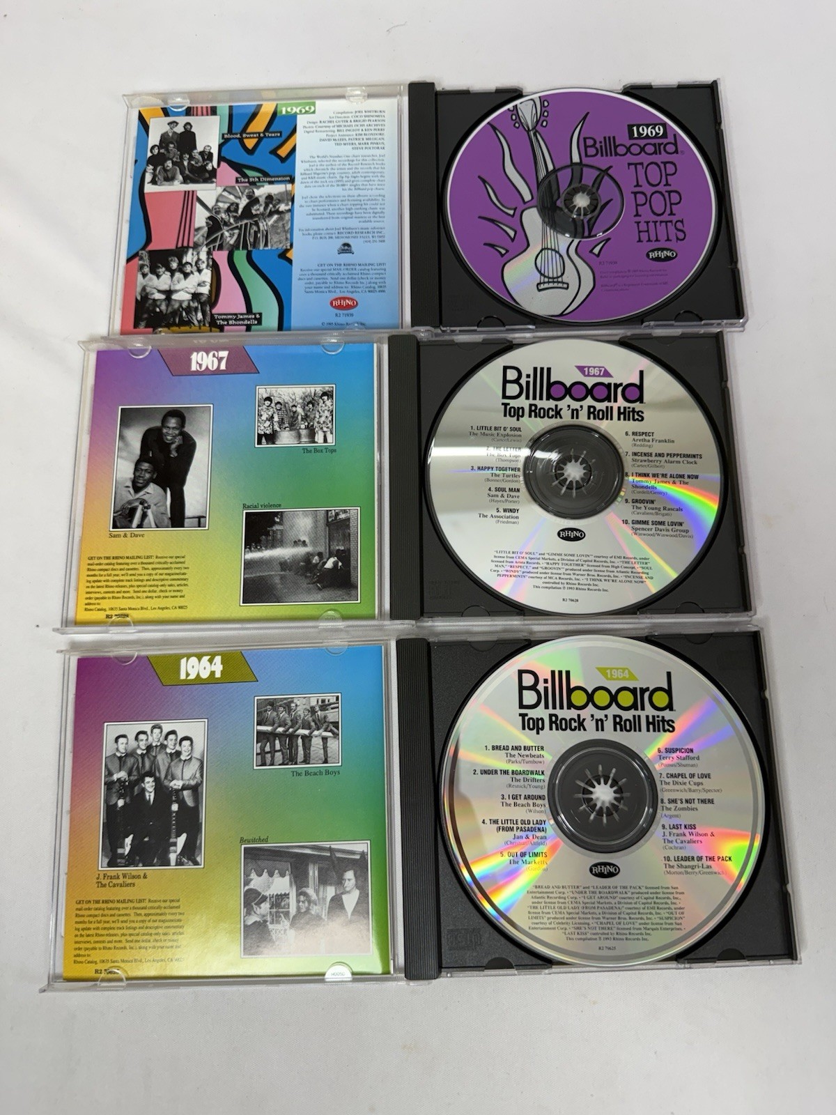 Lot Of 6 Billboard CDs Rock N Roll And Pop Vol 18,19 1960-1970s Era