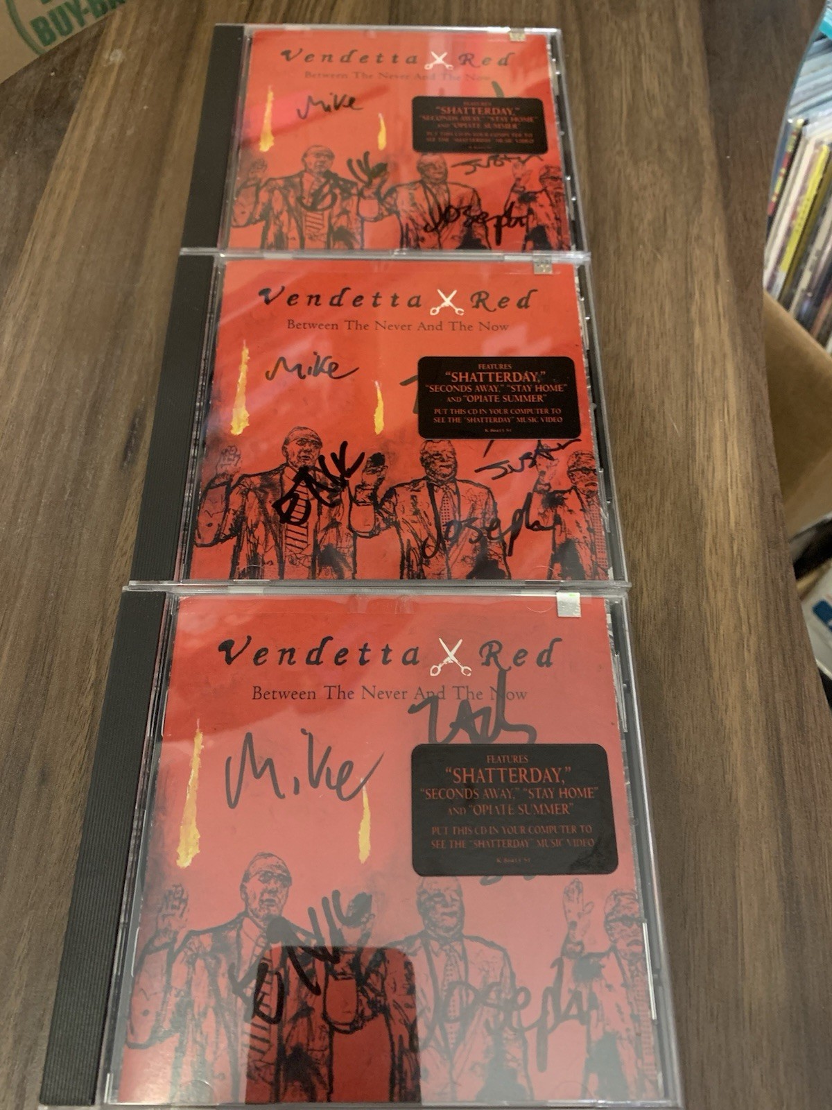 Vendetta Red – Between The Never And The Now (AUTOGRAPHED CD)