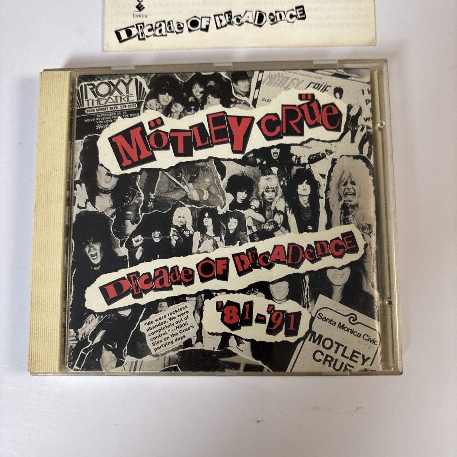 Mötley Crüe – Decade Of Decadance ’81-’91 (CD, 1991) wmc5-430 Japan