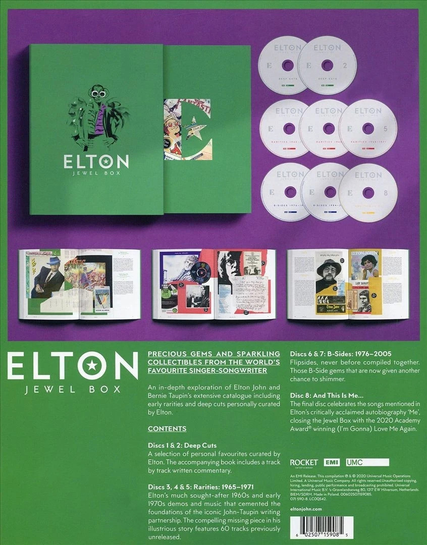 ELTON JOHN “Jewel Box Super Deluxe” (2020) 8 CD BOX SET [IMPORT]
