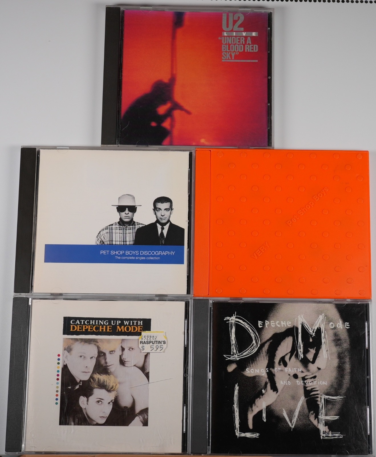 Lot of 5 CDs – Depeche Mode, Pet Shop Boys, U2 – 80s/90s Electronic/Rock