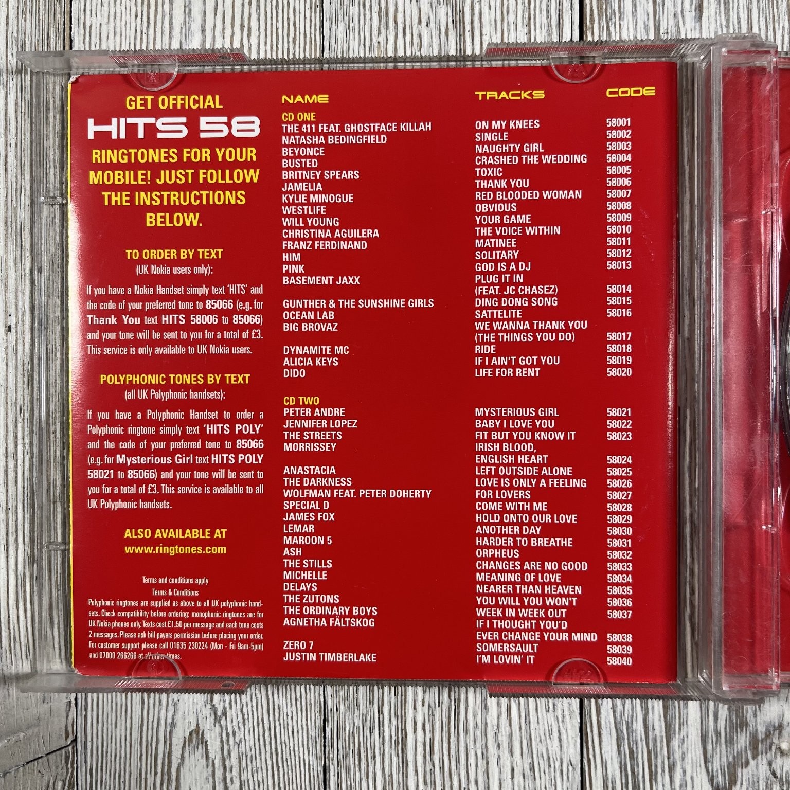 Various – Hits 58 CD 2004 40 Chart Hits Pop Dance R&B BMG Sony Music TV