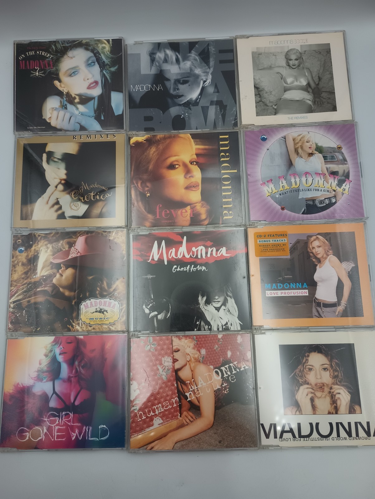 Lot of 12 MADONNA CDs, International Cds Import Made Overseas