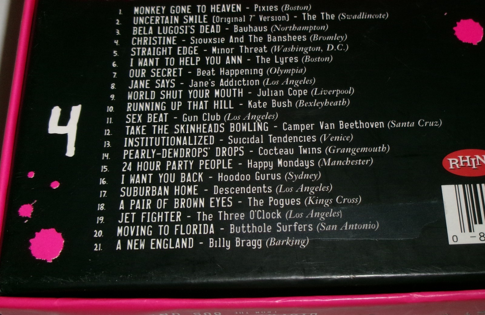 Left Of The Dial 80’s Underground 4 CD Box Set with Book Jam Cure Pixies Cocteau