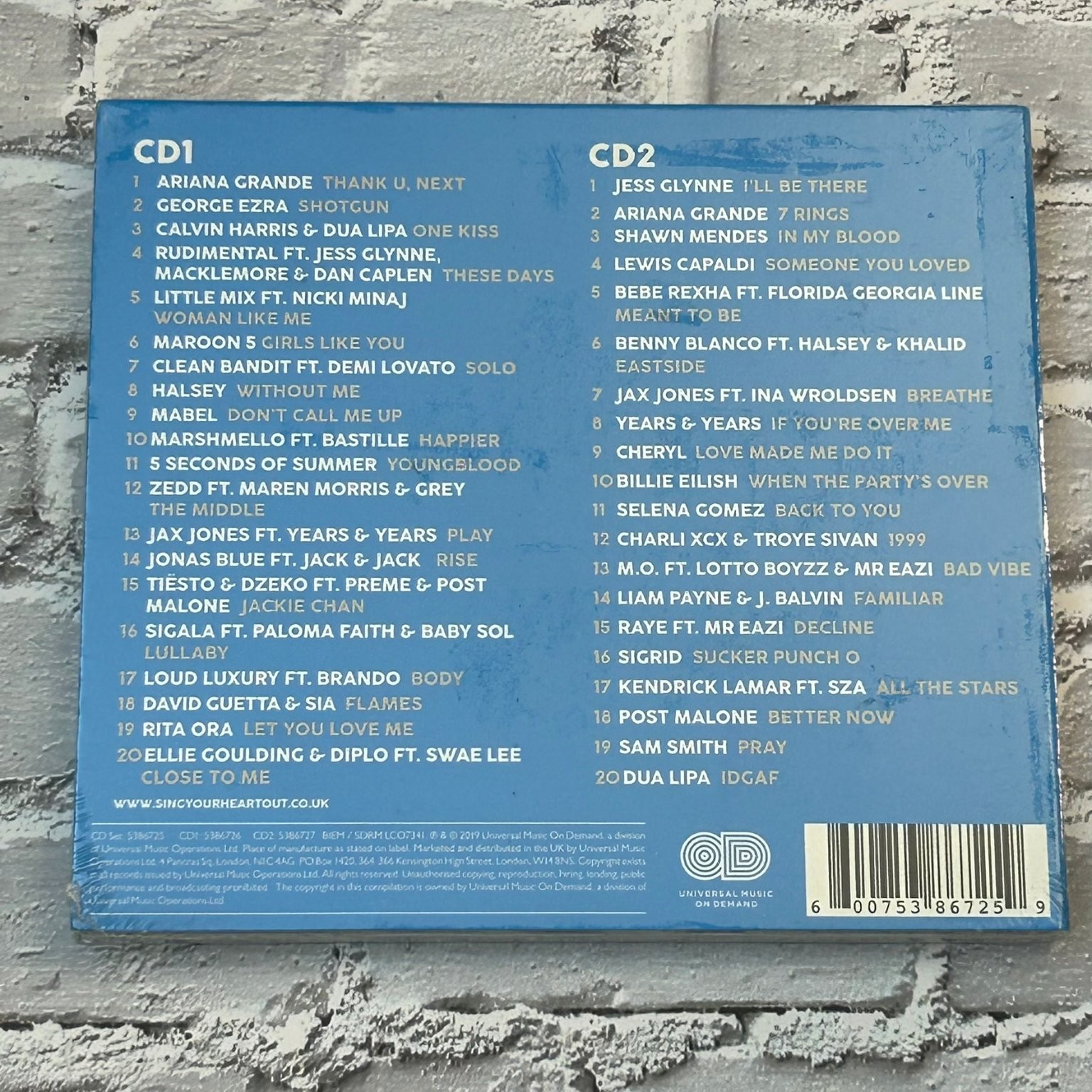 Sing Your Heart Out! 2019 CD 2-disc Pop Dance R&B Compilation Universal Music