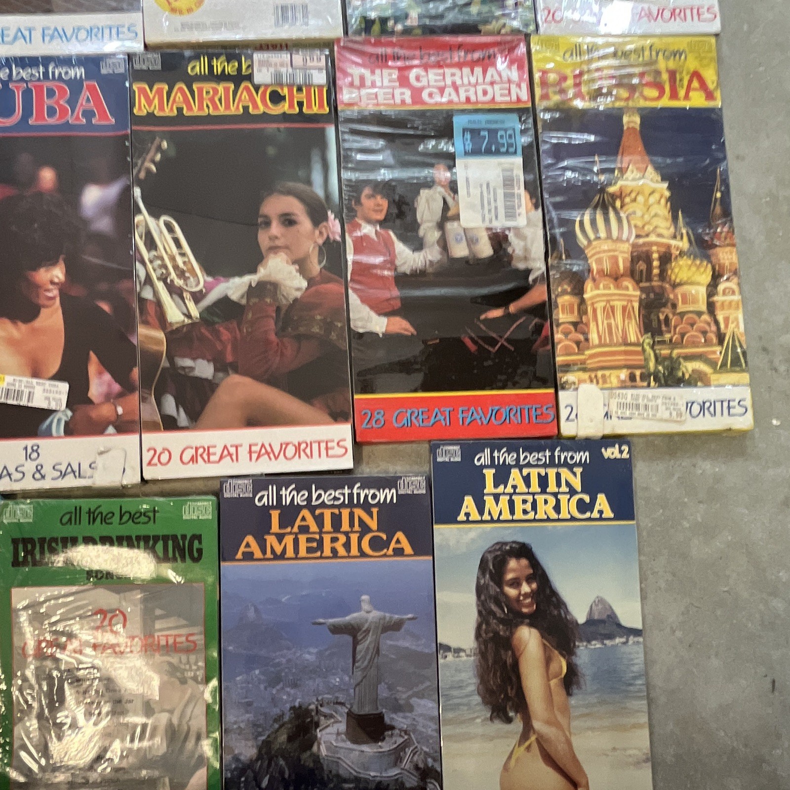 Lot Of 17 CDs Long Box From Around The World Music – NEW! America Latin Greek …