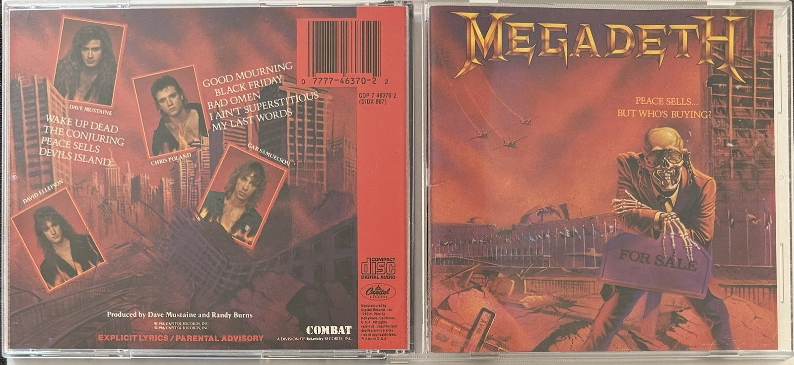 Peace Sells…But Who’s Buying? by Megadeth (CD, Aug-1987, Capitol/EMI Records)