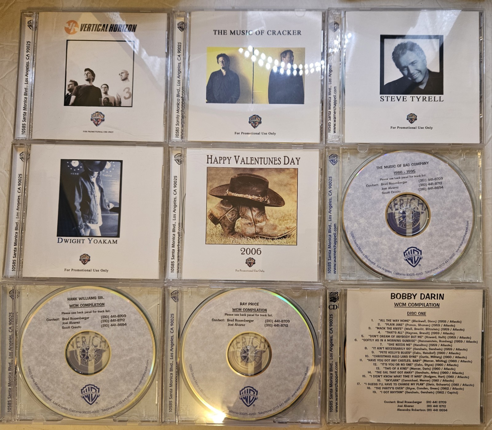 Warner Bros EMI PROMO Licensing CD-R PRIVATE PRESS ROCK SOUL FUNK Lot Of 56 VG+