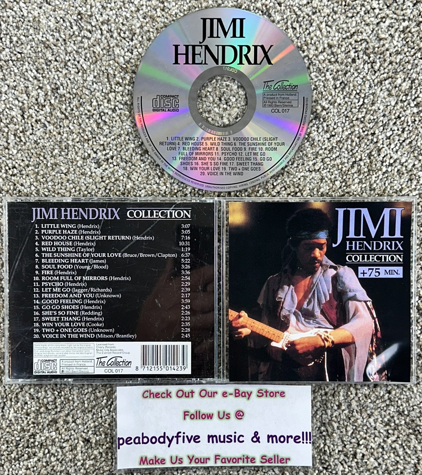 JIMI HENDRIX Collection +75 Min. CD, 20 Tracks