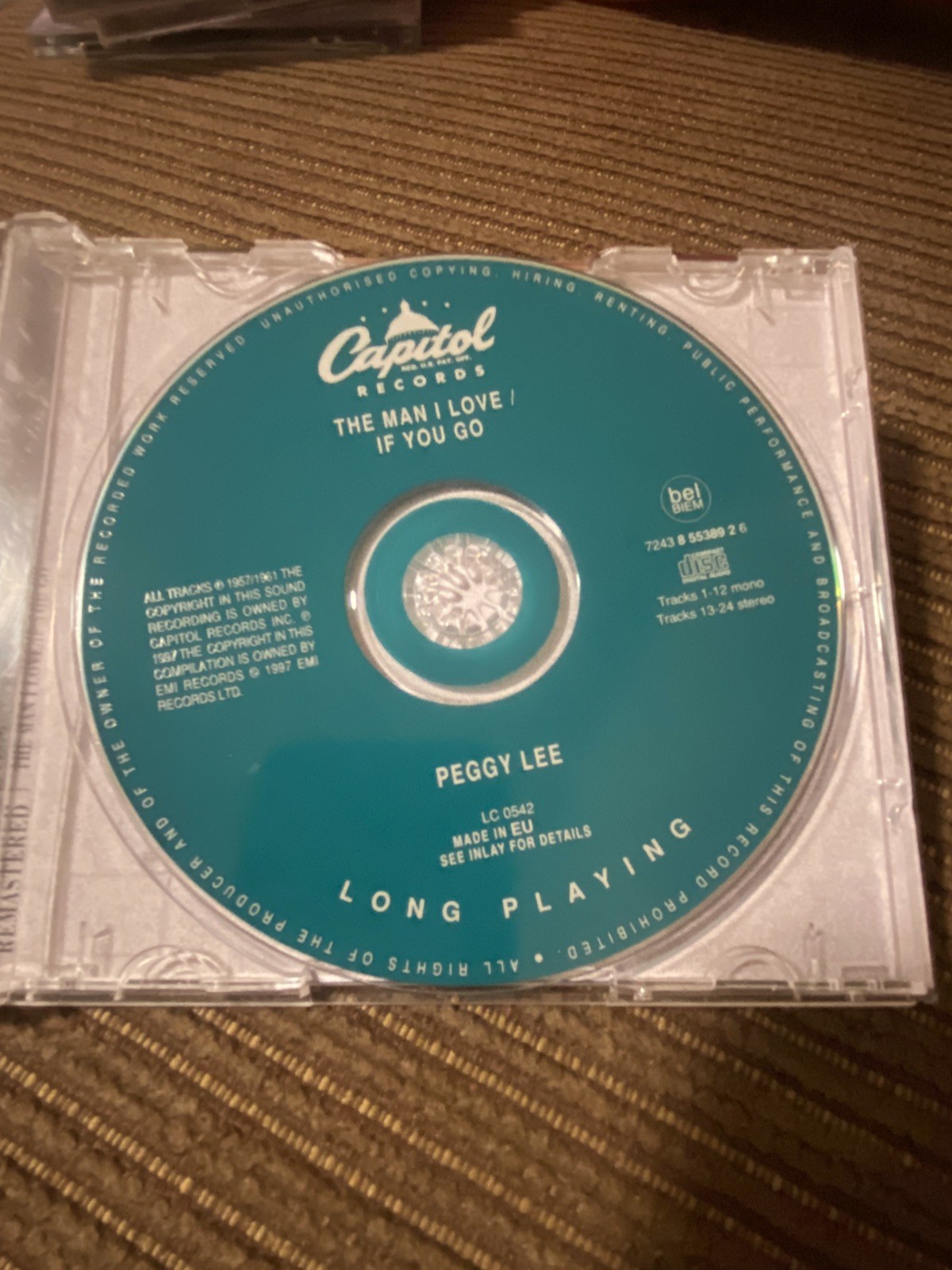 The Man I Love/If You Go by Peggy Lee – 2 Albums on 1 CD – 1997 CD