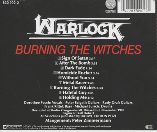 CD Warlock – Burning The Witches (1988 Remaster)