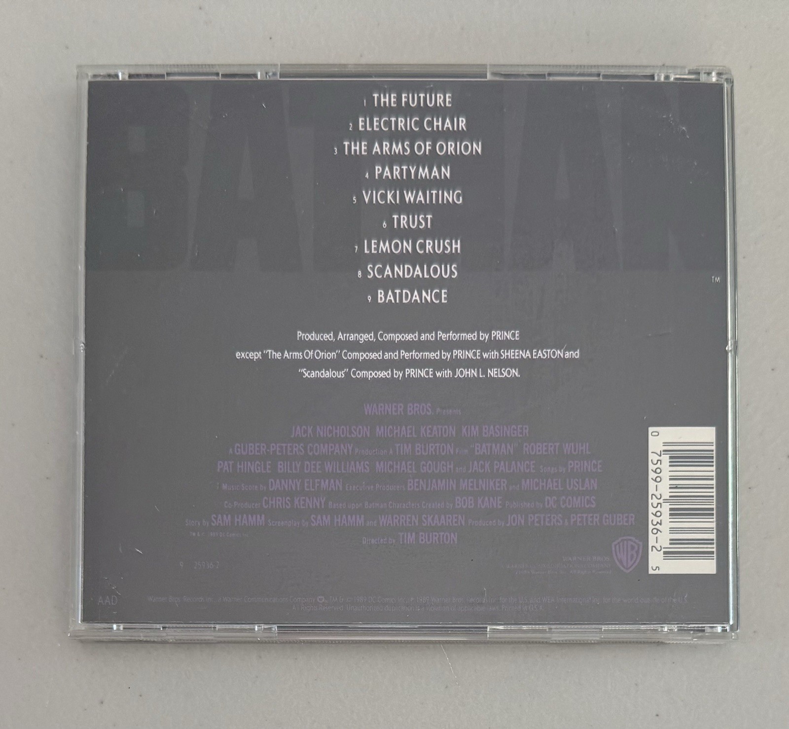 1989 BATMAN Original Soundtrack CD by PRINCE – OOP Long Box – EXC Condition