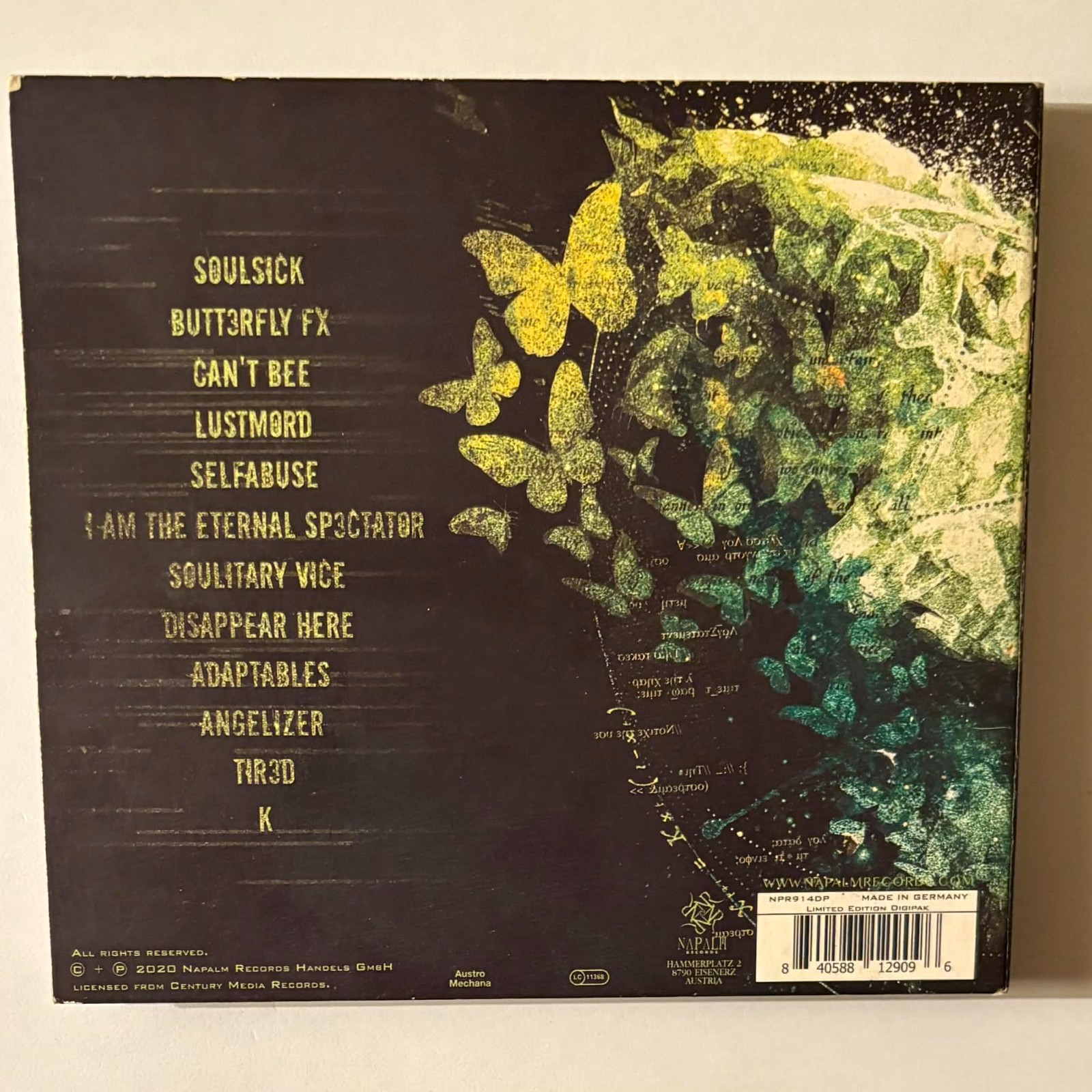Moonspell – The Butterfly Effect [CD Reissue 2020] Gothic Metal