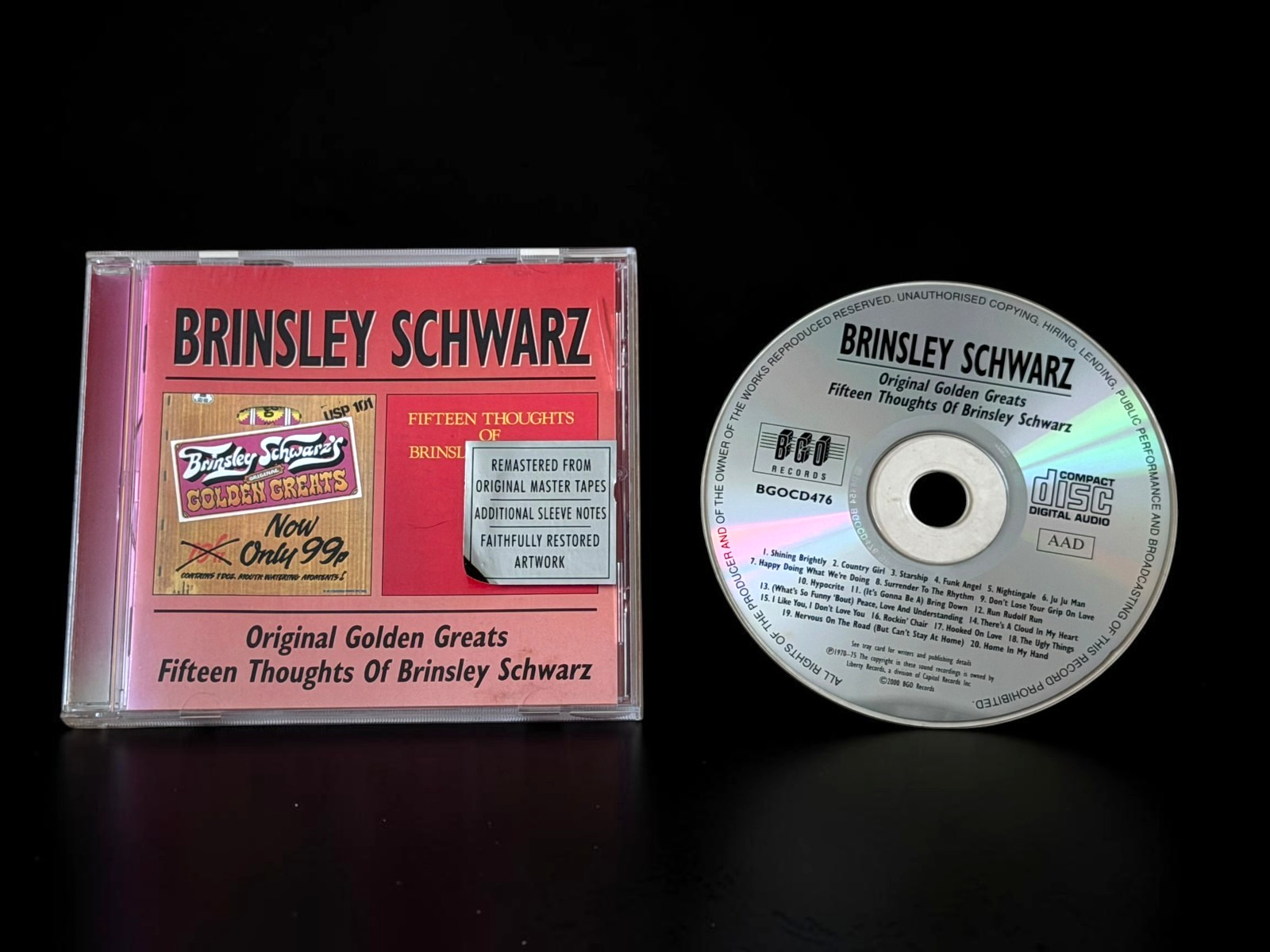 Original Golden Greats/Fifteen Thoughts of Brinsley Schwarz w Remastered Sticker