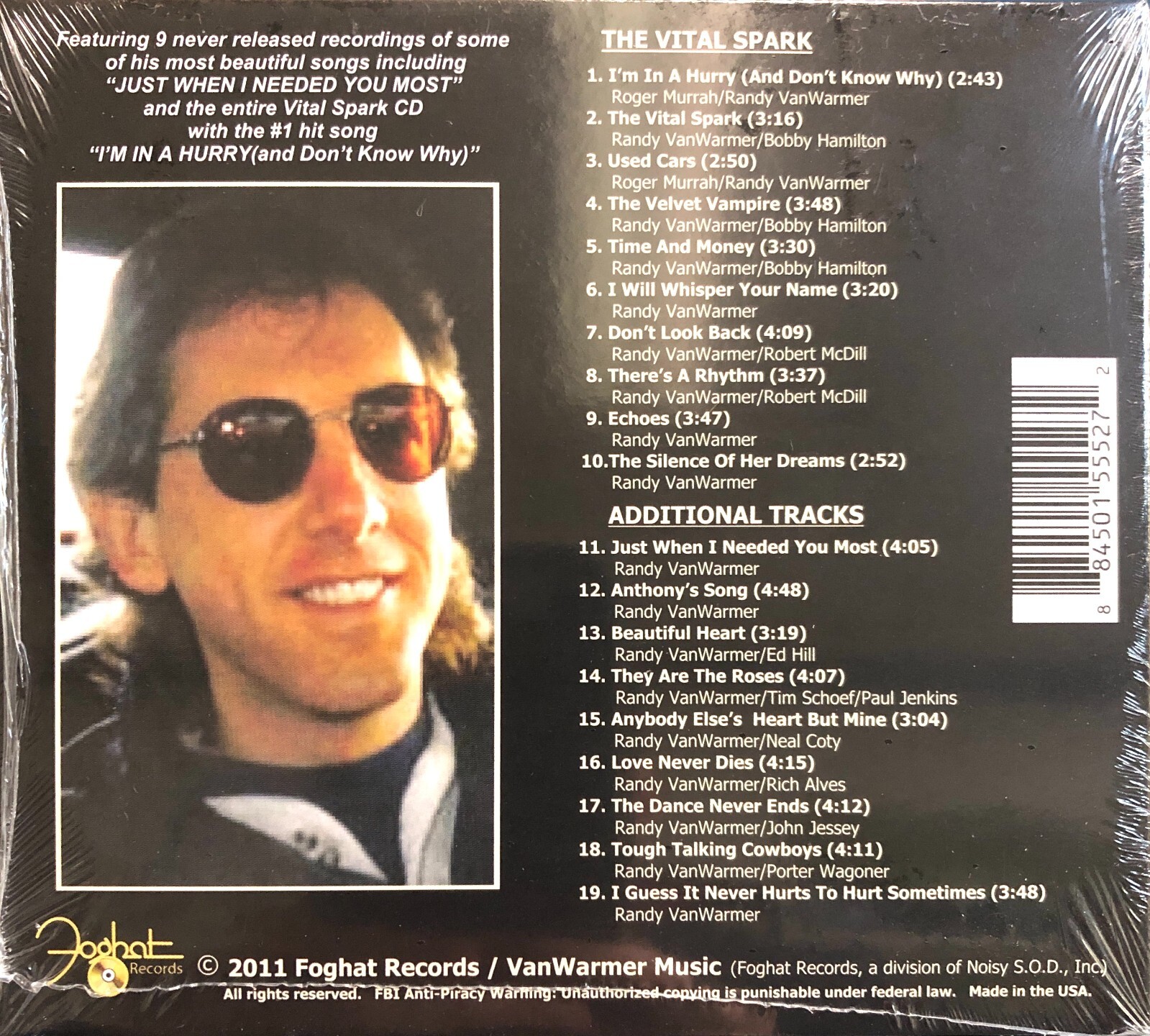 RANDY VANWARMER – Just When I Needed You Most (Factory Sealed CD, 2011)