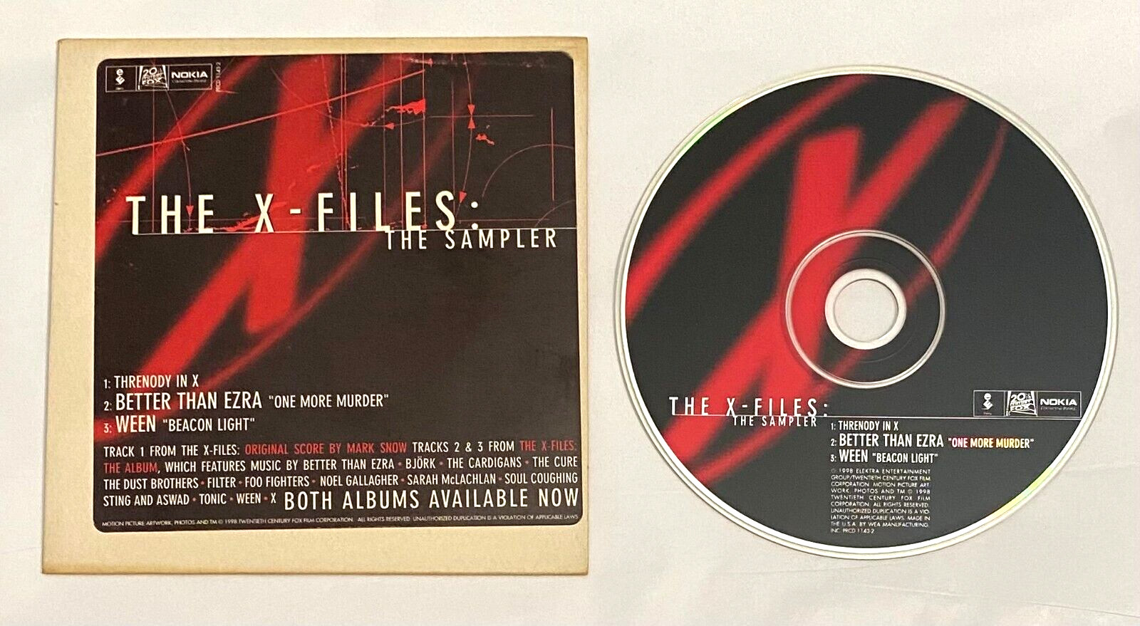 The X-Files The Sampler CD 1998 Sci-Fi Ween Better Than Ezra