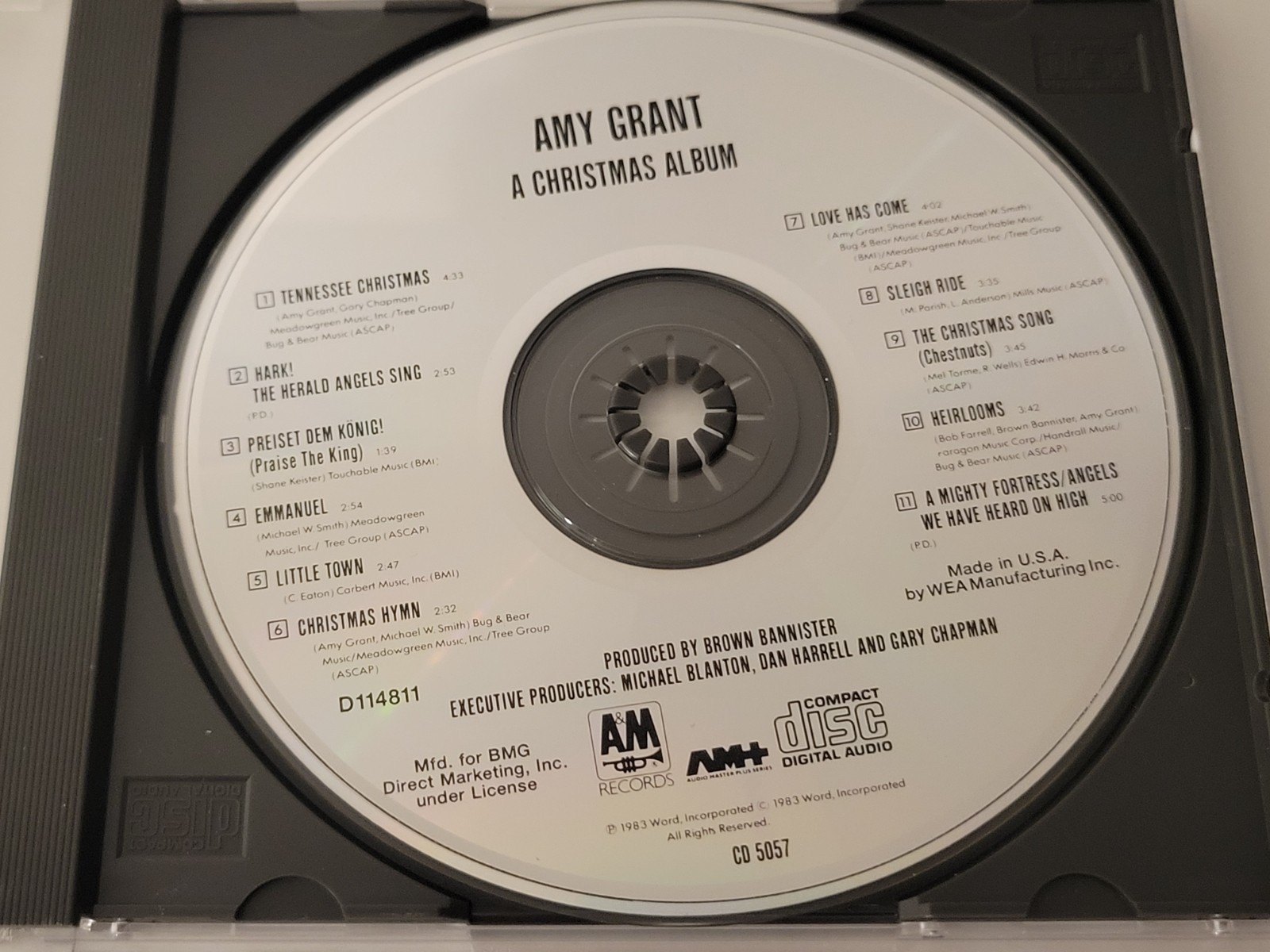 AMY GRANT – A CHRISTMAS ALBUM (1983, CD5057,A&M) D114811