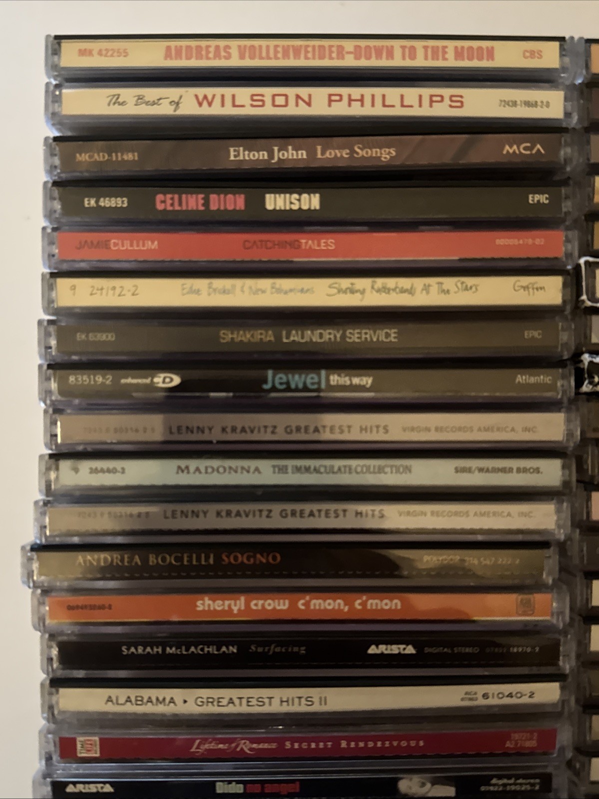 40 CD Mixed Genre CD Lot – Madonna, Shakira, Jewel, Celine, Turner, Mayer, Abdul