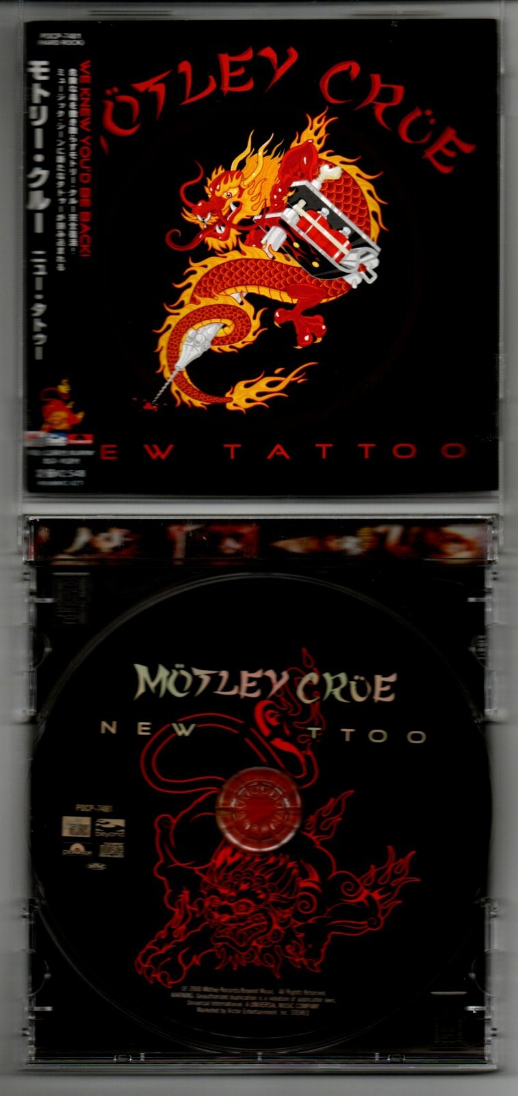 MOTLEY CRUE: NEW TATTOO CD JAPAN PRESS BONUS TRACKS NIKKI SIXX VINCE NEIL