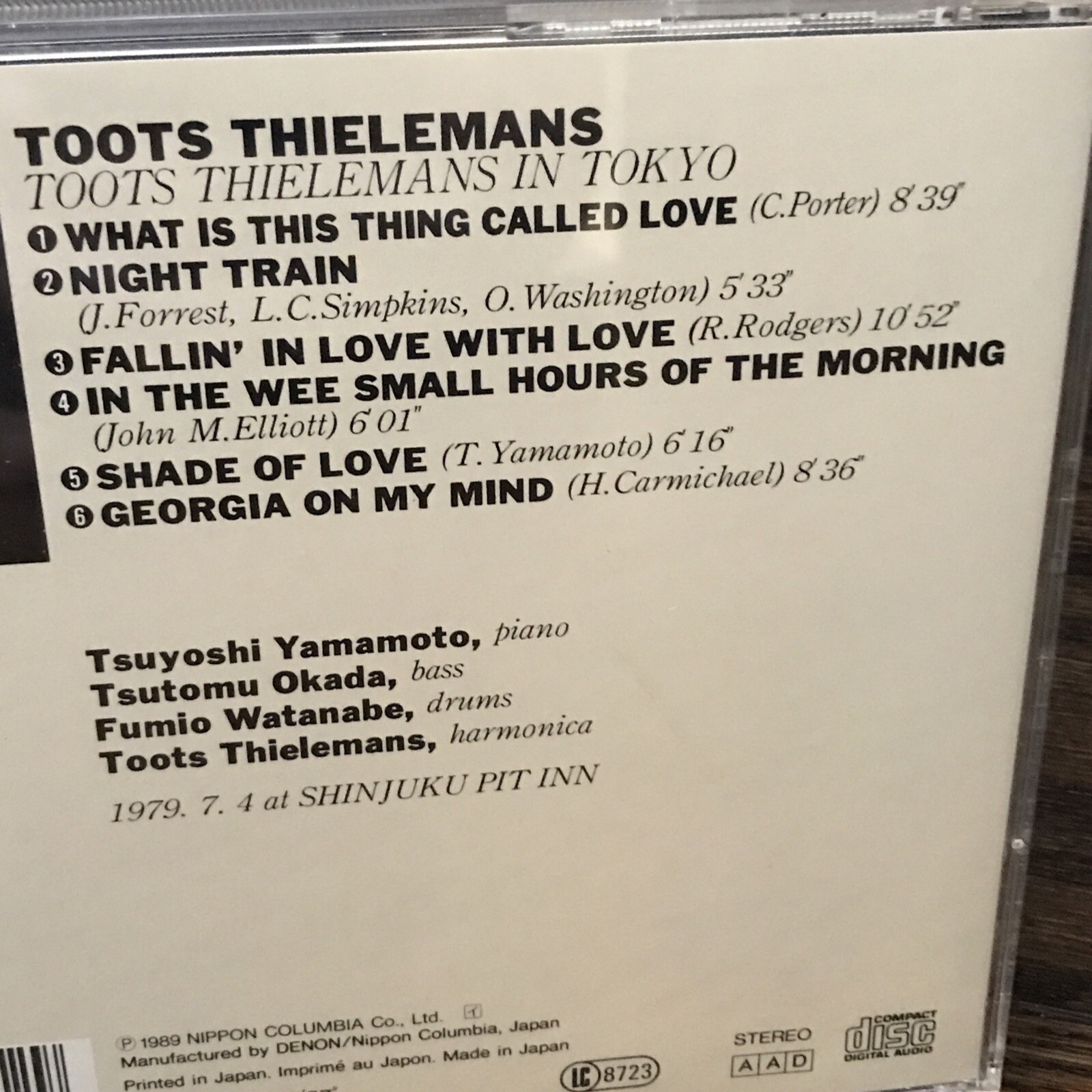 Rare 2 toots thielemans cd’s – 1955 – 1978 (2003 CAN) & In tokyo (Japan 1989)
