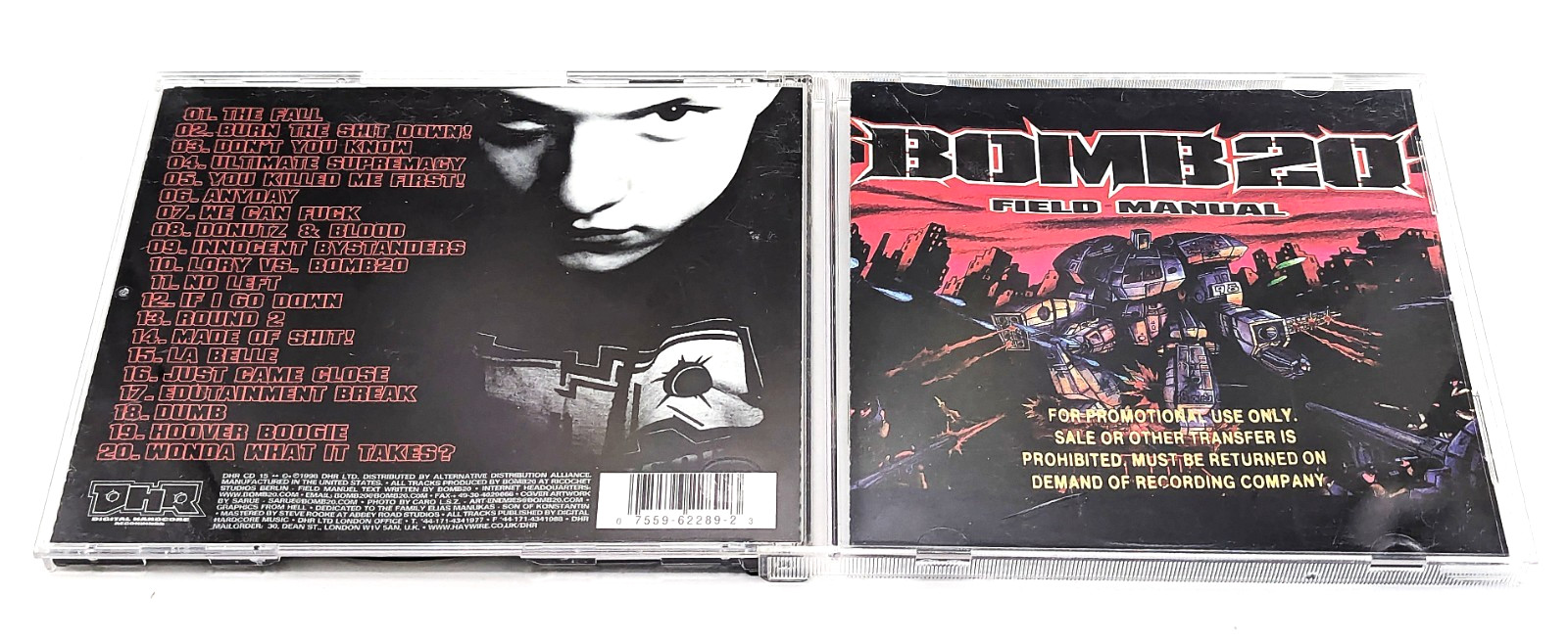 BOMB20 Field Manual Rare Promo Gold Stamped German Electronic Dance DHR Records