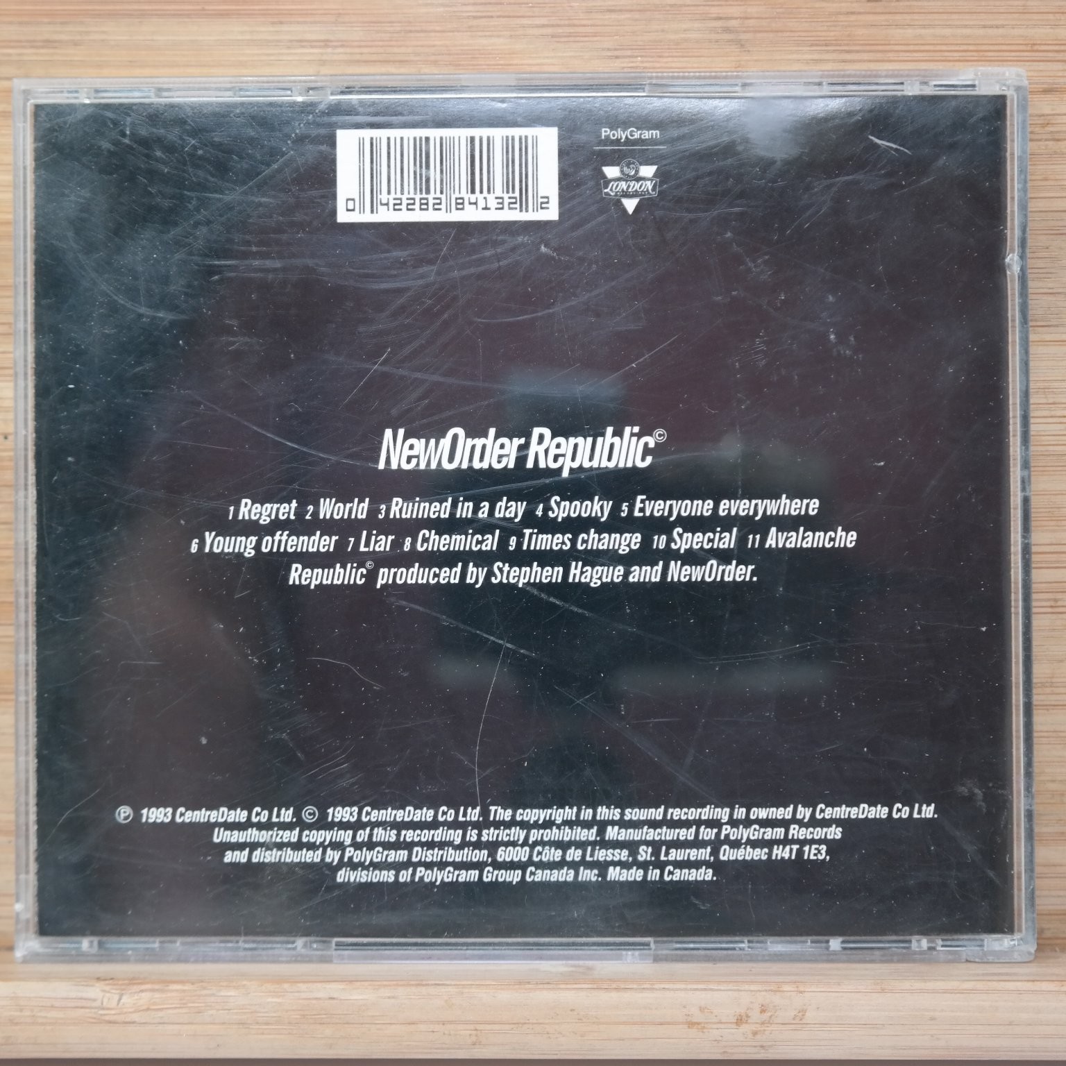 New Order – Republic CD 1993 Electronic Synth-Pop London Records PolyGram