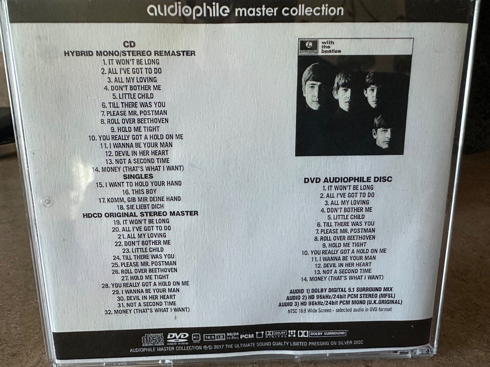 With The Beatles Audiophile Master Collection CD + DVD Audio SET