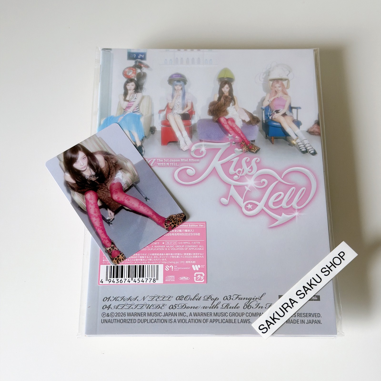 aespa KISS N TELL Limited Edition Ver. CD + POB Photocard GISELLE ver