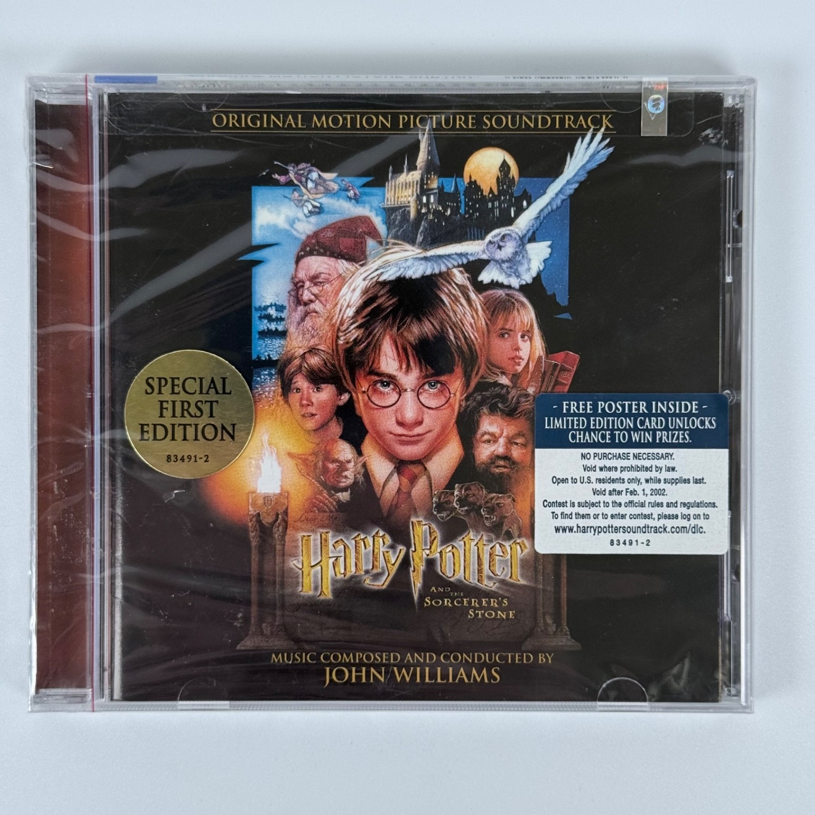 Harry Potter Sorcerers Stone Soundtrack CD Sealed Special First Edition w/Poster