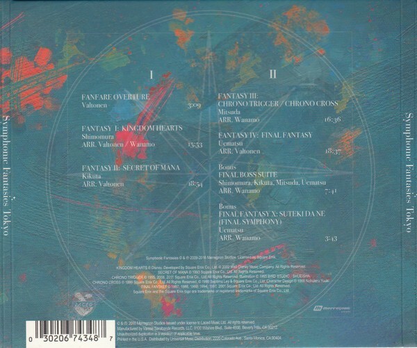 Symphonic Fantasies Tokyo – Music From Square Enix Video Game Music CD