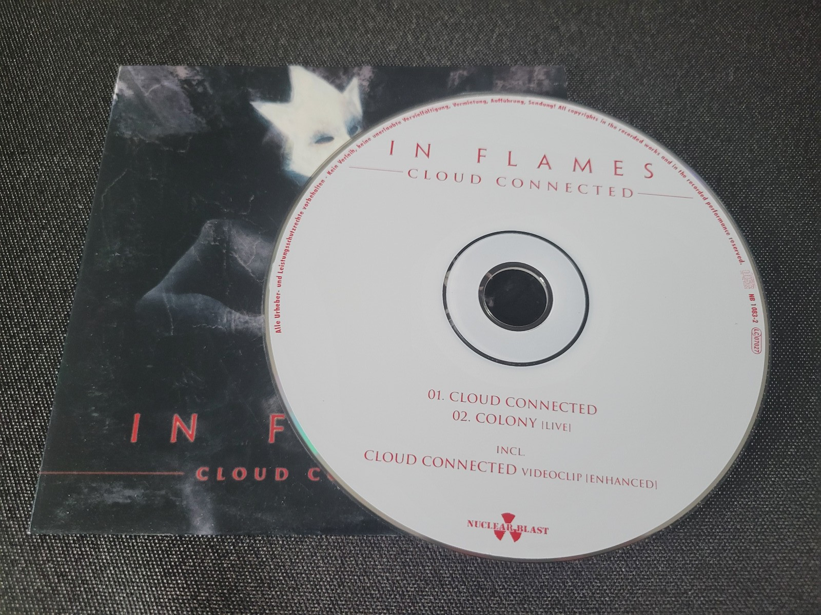 IN FLAMES – Cloud Connected NB 1083-2 RARE Enhanced Cardsleeve 2002 CD Single
