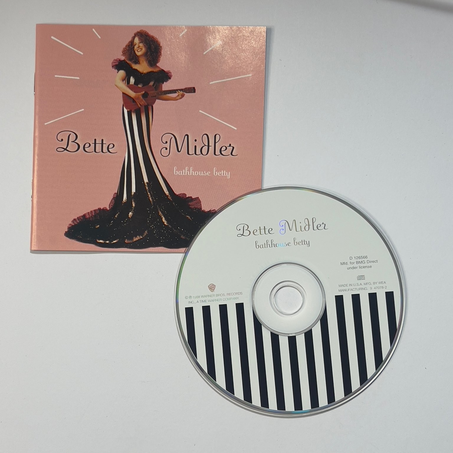 Bette Midler – Bathhouse Betty CD 1998 Warner Bros Pop Vocal CD & ARTWORK ONLY