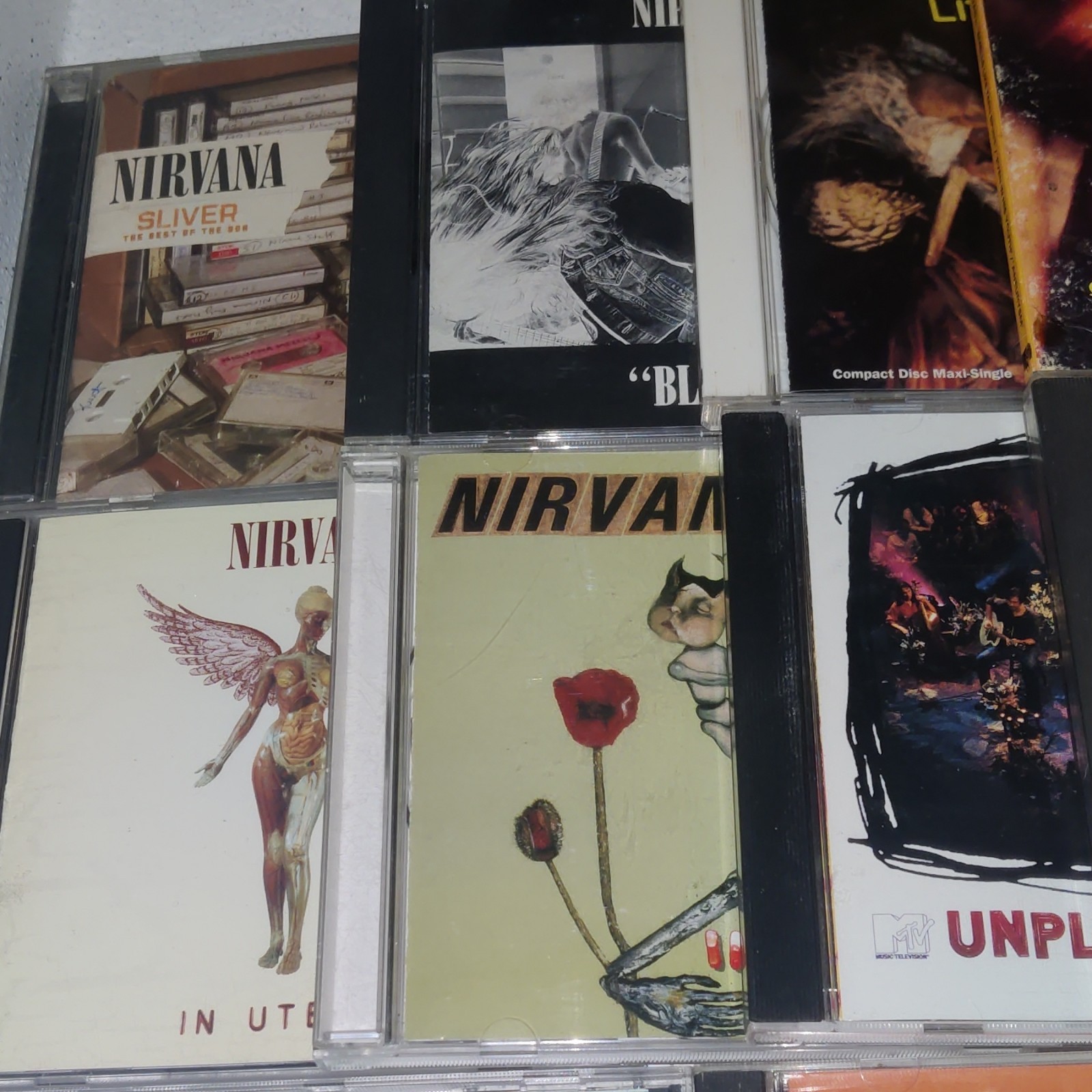 Nirvana Autograph And Discography. CDs And Cassettes Promo Copy Hormoaning