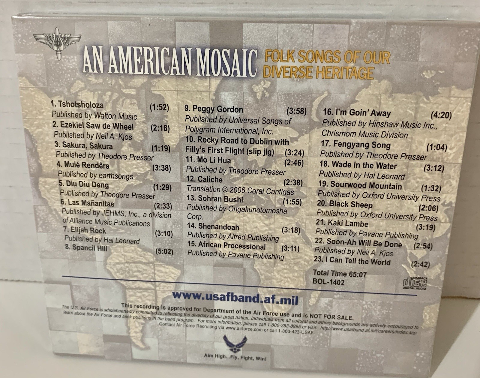 The United States Air Force Band | An American Mosaic Folk Songs Sealed CD