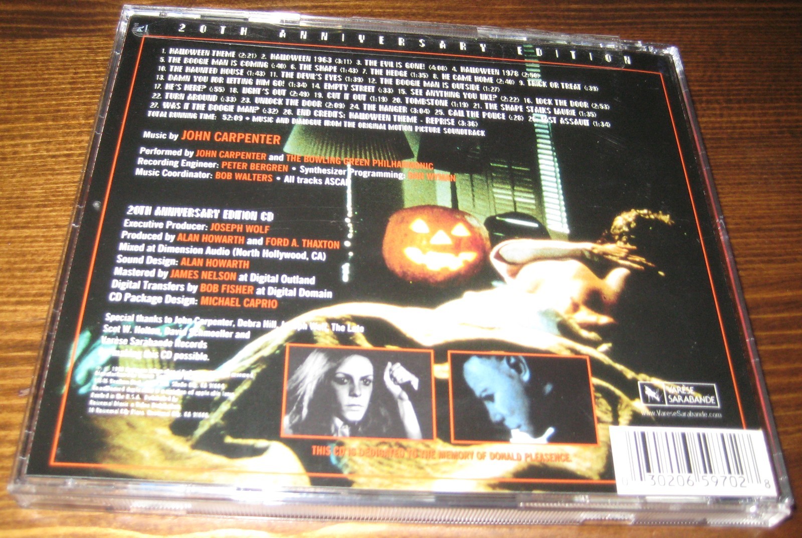 Halloween 20th Anniversary Edition Original Soundtrack CD John Carpenter