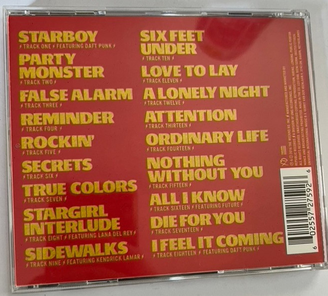 The Weeknd: Starboy CD Album False Alarm I Feel It Coming Party Monster Secrets
