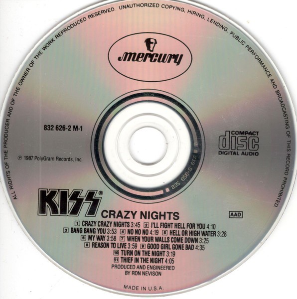 Kiss – Crazy Nights (CD) (Very Good Plus (VG+)) – 4202258865