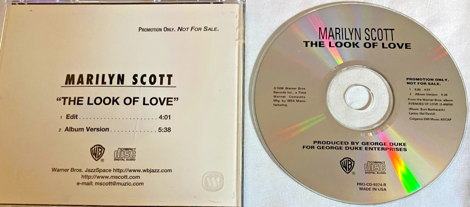 1998 CD RADIO STATION ONLY PROMO MARILYN SCOTT ‘THE LOOK OF LOVE’ ALBUM & EDIT