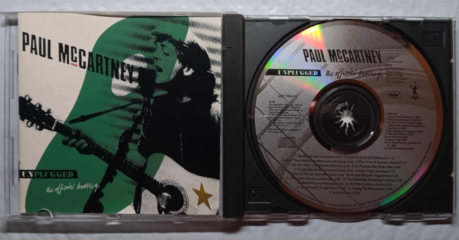 Paul McCartney Unplugged (The Official Bootleg) CD 1991 Capitol CDP 7964132