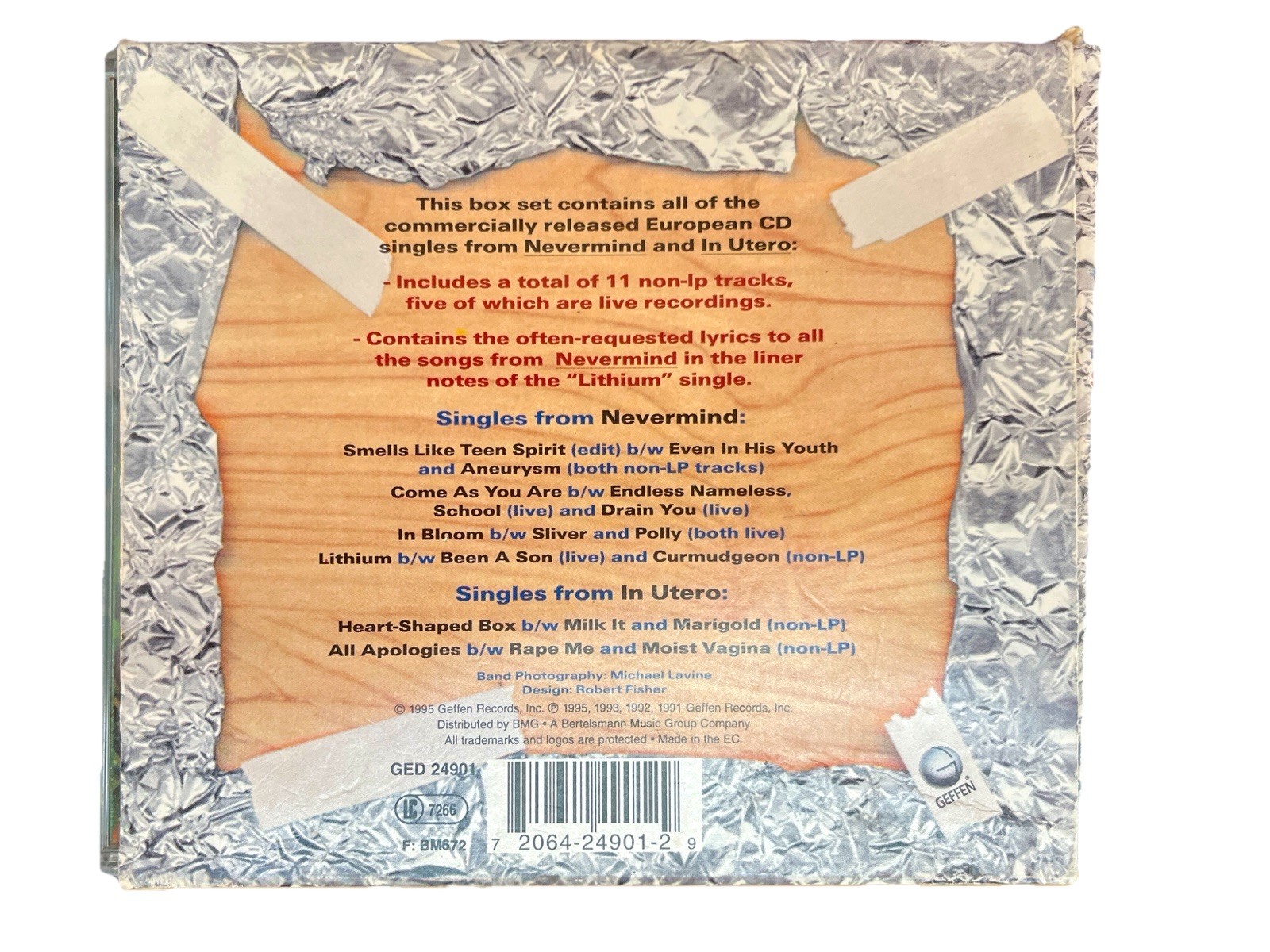 Nirvana “Singles” CD Box Set, 1995, Geffen Records