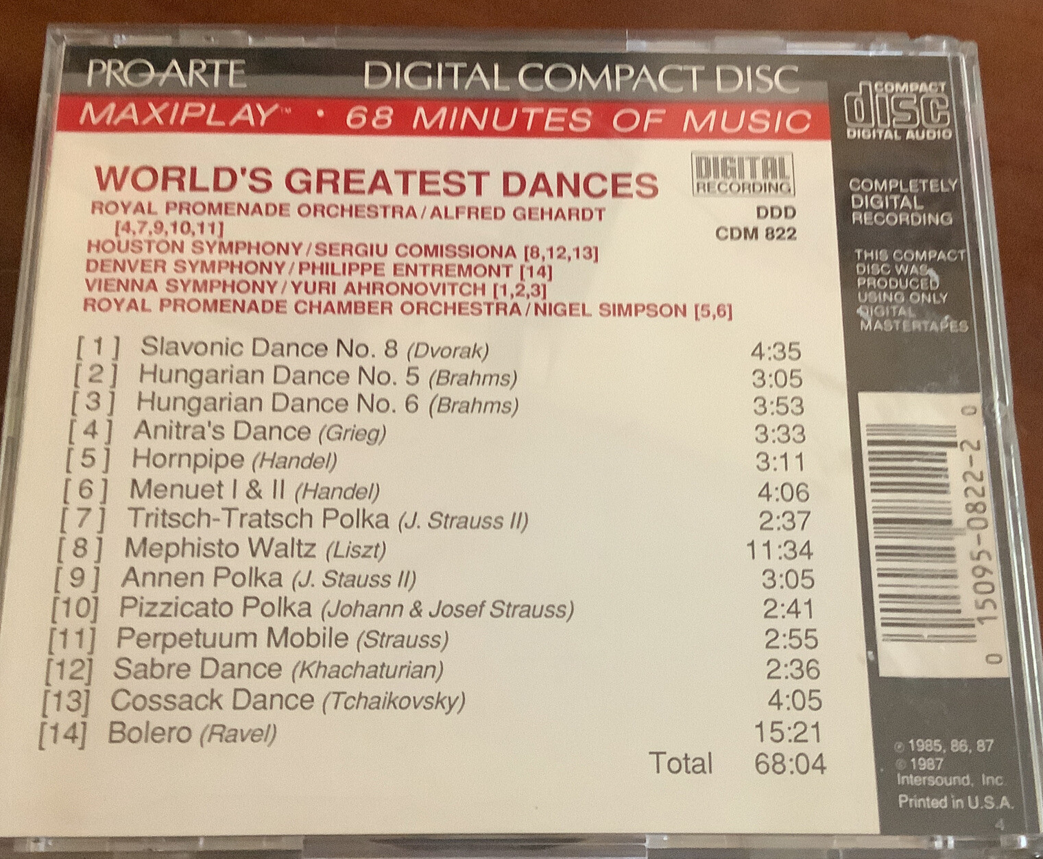 World’s Greatest Dances by Various (CD, 1987, Pro Arte) Like New
