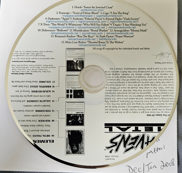 Heaven’s Metal Fanzine Dec/Jan 2008 CHRISTIAN METAL Horde Mortification X-Terra
