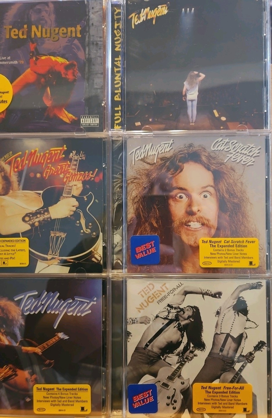 Ted Nugent CD Lot In Excellent Condition Expanded Editions And Live Albums EX!!